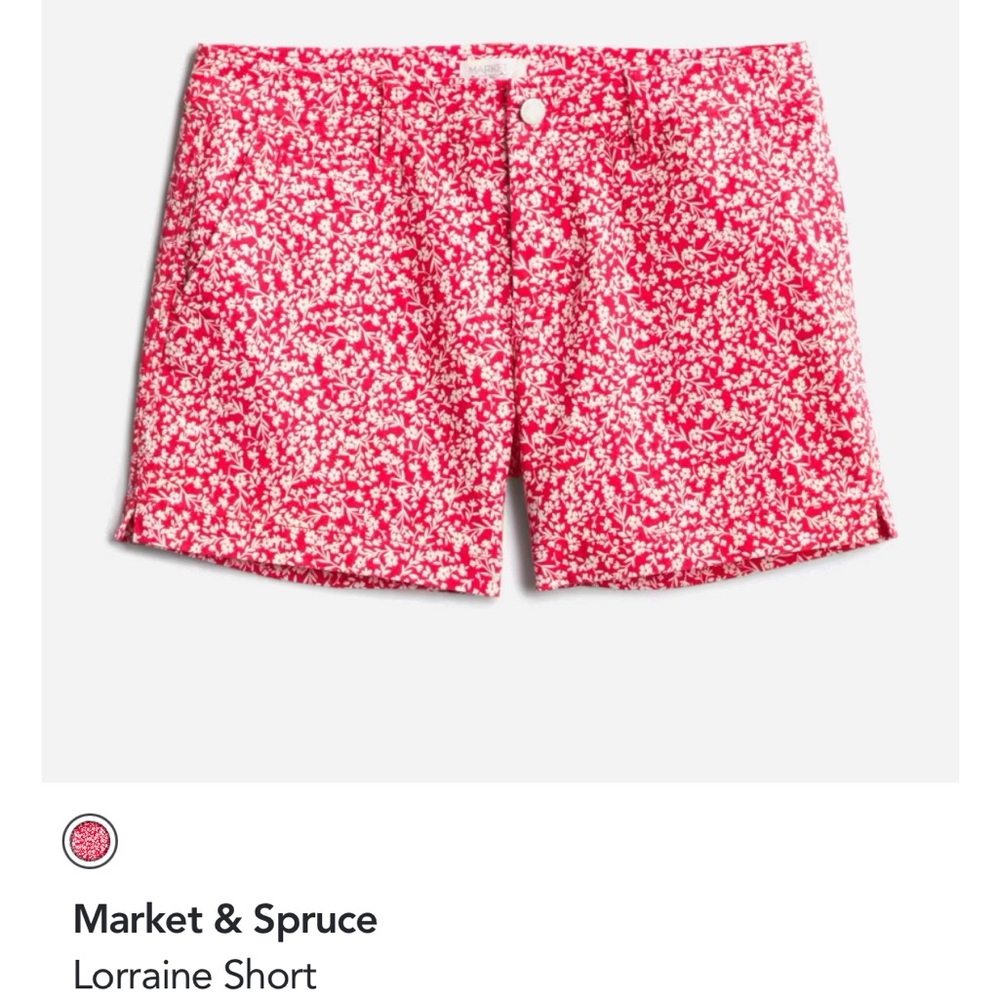 Market & Spruce shorts. Size 12. Red with white flowers